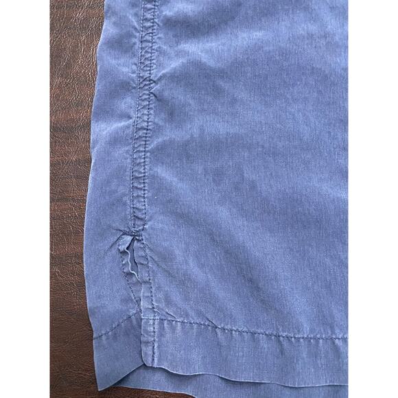 Caribbean Silk Lyocell Bowling Shirt Blue Stripe Men’s L Retro Rockabilly 60's - Picture 7 of 9